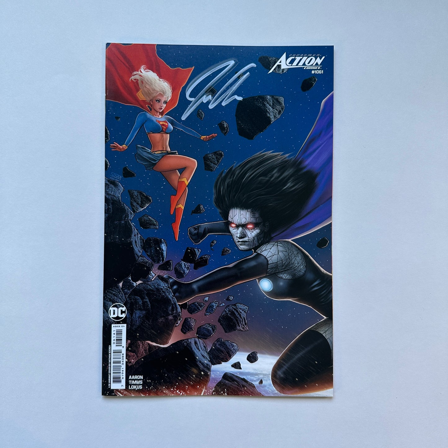 ACTION COMICS #1061 CVR F INC 1:25 NATHAN SZERDY CARD STOCK VAR- SIGNED BY JASON AARON