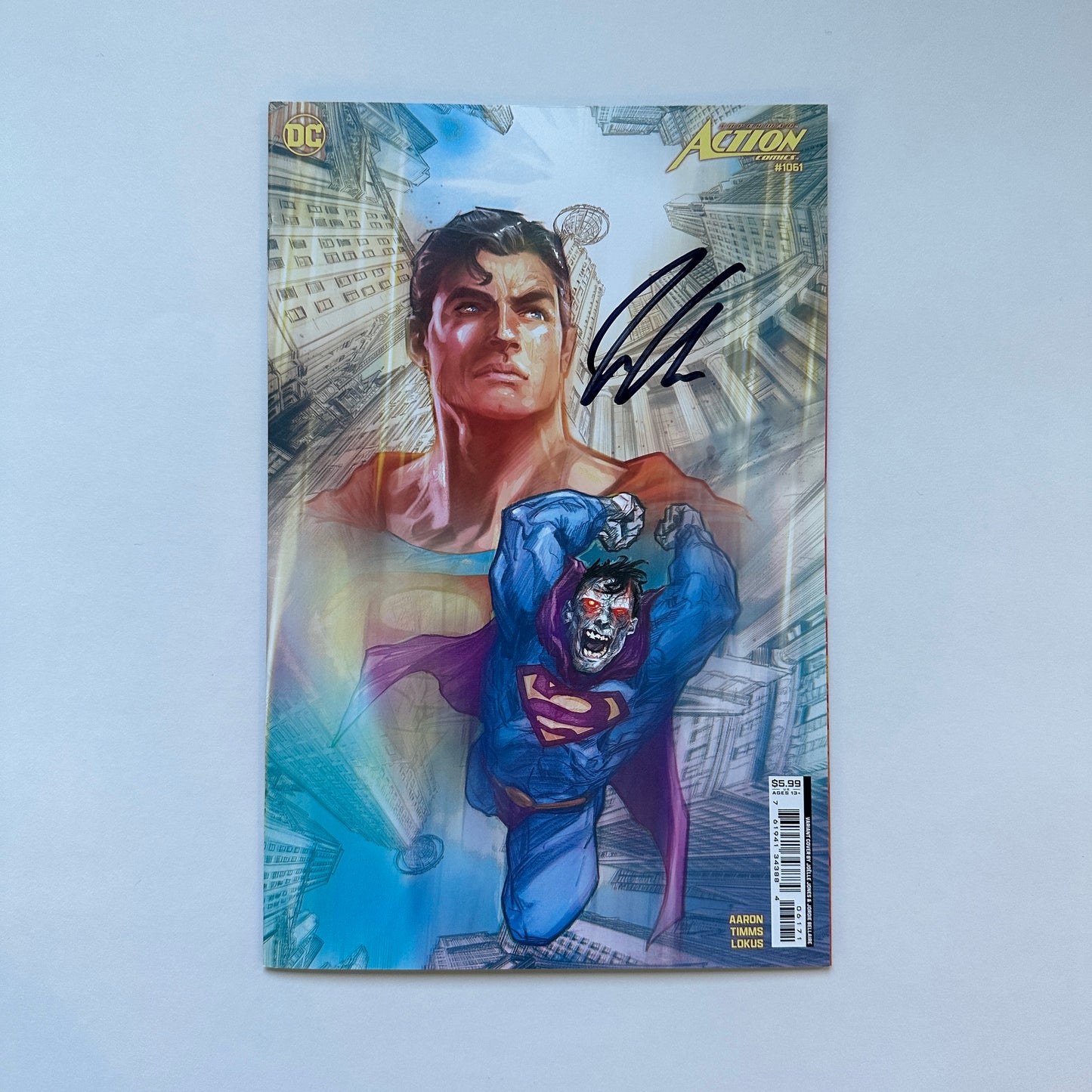 ACTION COMICS #1061 CVR E JOELLE JONES CARD STOCK VAR- SIGNED BY JASON AARON