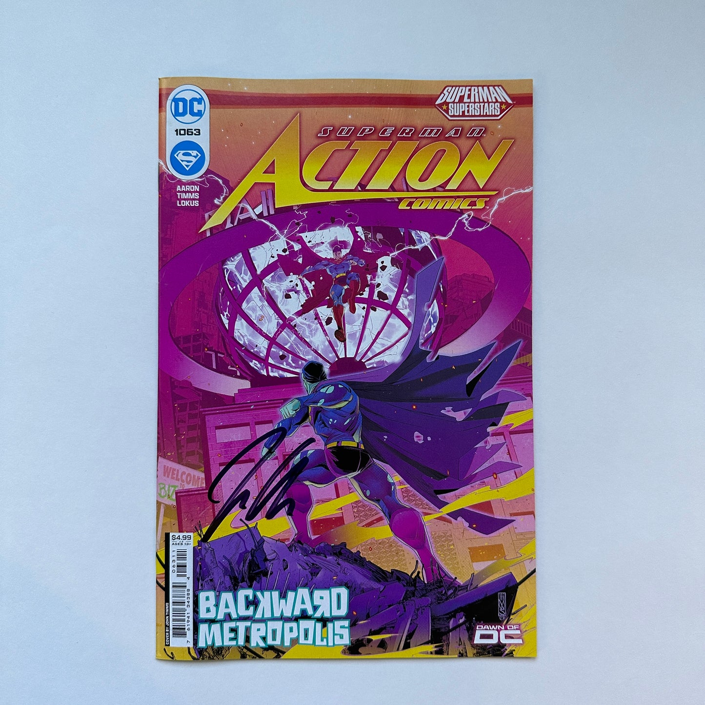 ACTION COMICS #1063 CVR A JOHN TIMMS- SIGNED BY JASON AARON