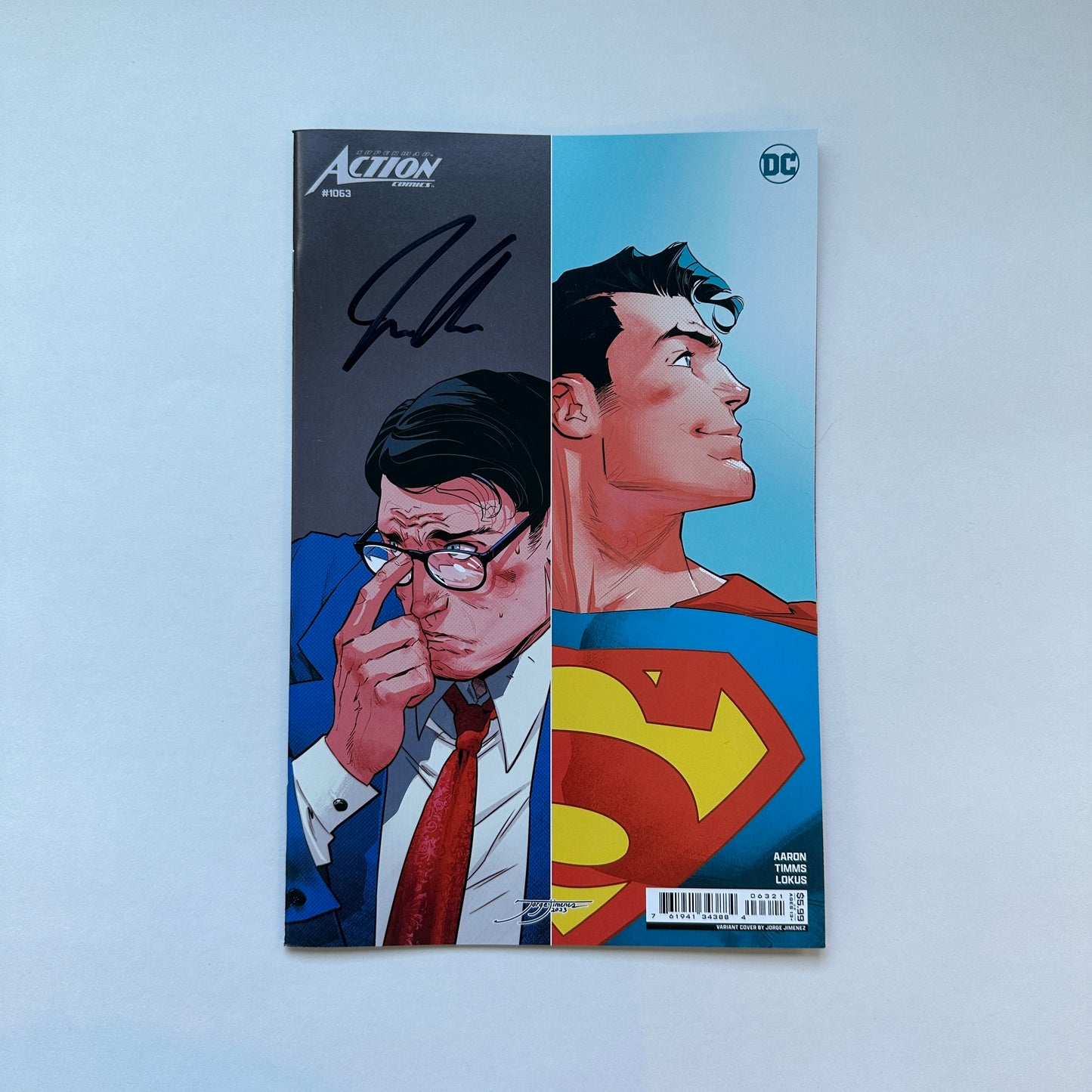 ACTION COMICS #1063 CVR B JORGE JIMENEZ CARD STOCK VAR- SIGNED BY JASON AARON