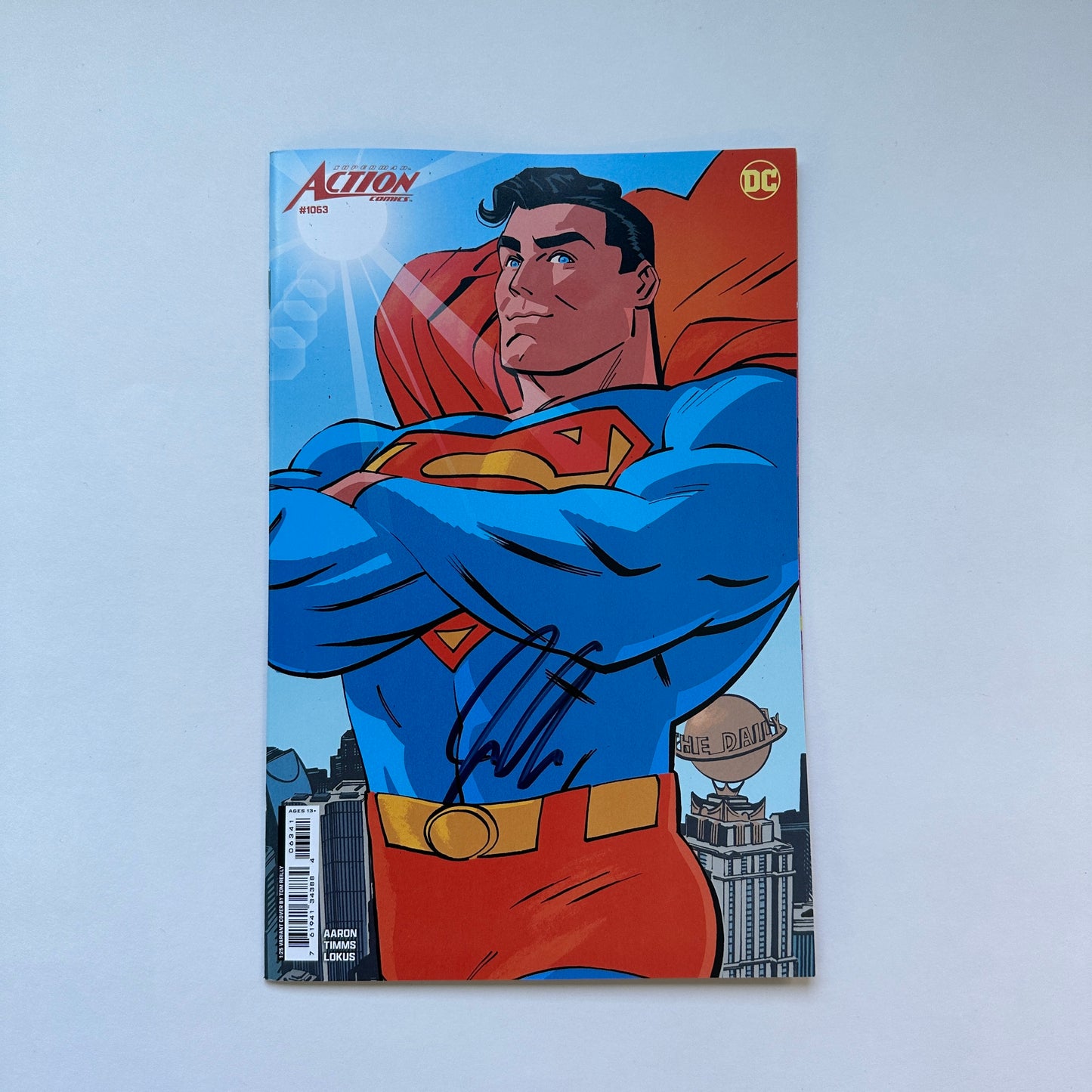 ACTION COMICS #1063 CVR E INC 1:25 TOM REILLY CARD STOCK VAR- SIGNED BY JASON AARON