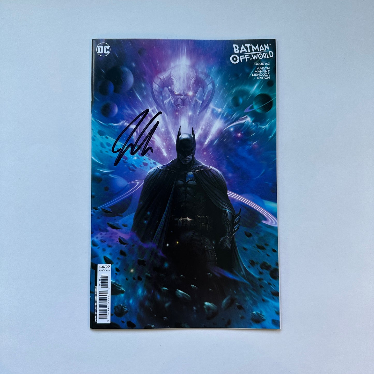 BATMAN OFF-WORLD #2 (OF 6) CVR B FRANCESCO MATTINA CARD STOCK VAR- SIGNED BY JASON AARON