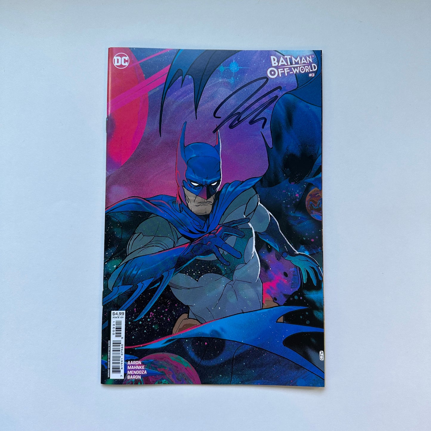 BATMAN OFF-WORLD #3 (OF 6) CVR B CHRISTIAN WARD CARD STOCK VAR- SIGNED BY JASON AARON