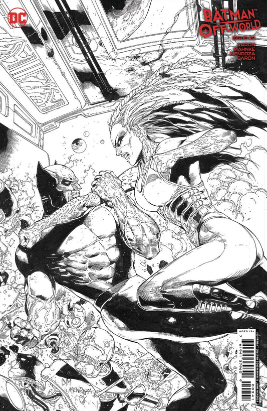BATMAN OFF-WORLD #2 (OF 6) CVR D INC 1:50 DOUGH MAHNKE & JAIME MENDOZA B&W CARD STOCK VAR- SIGNED BY JASON AARON