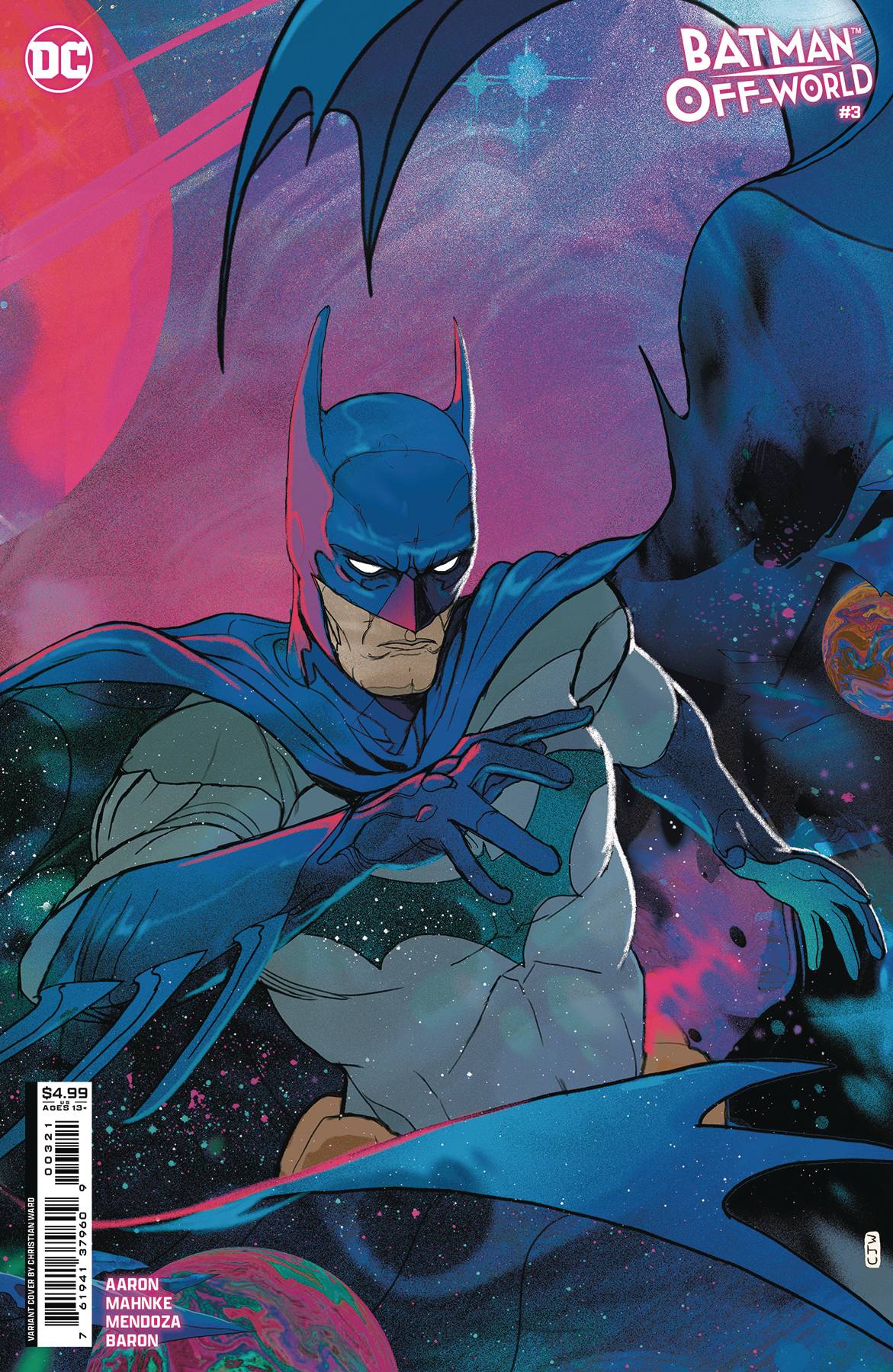 BATMAN OFF-WORLD #3 (OF 6) CVR B CHRISTIAN WARD CARD STOCK VAR- SIGNED BY JASON AARON