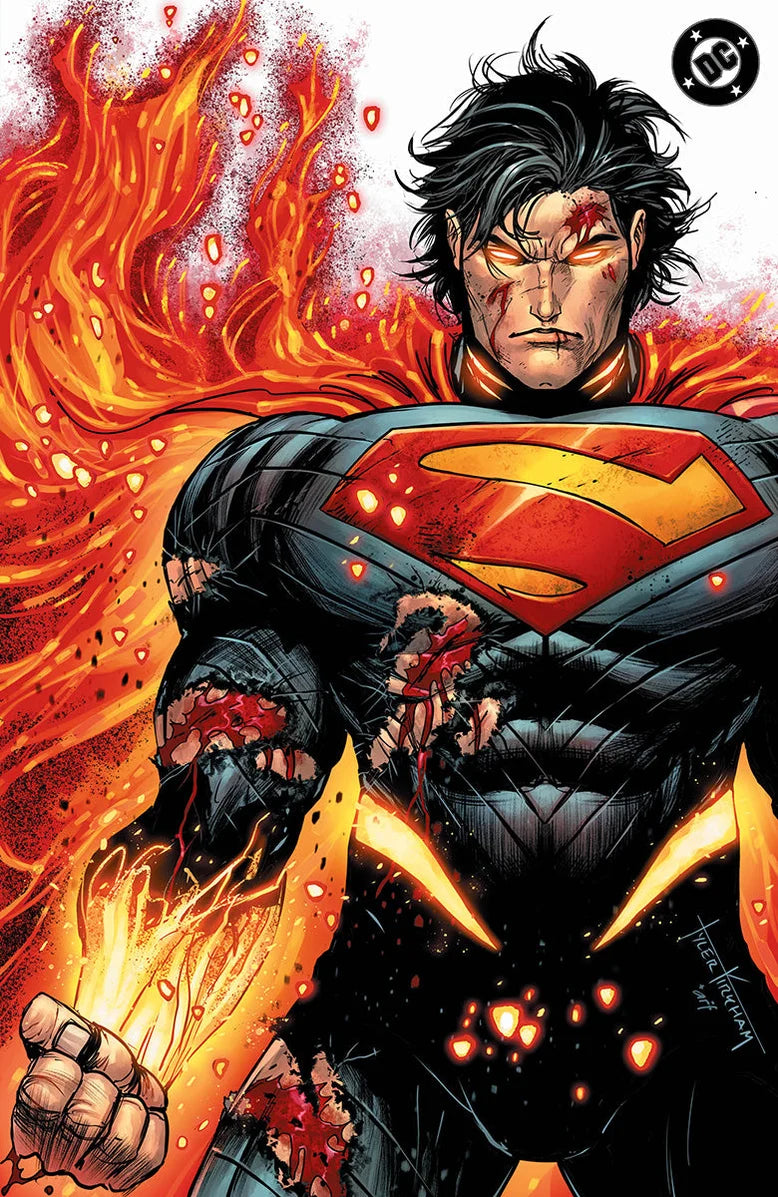 ABSOLUTE SUPERMAN #22 TYLER KIRKHAM BATTLE DAMAGED EXCLUSIVE VIRGIN VAR [SIGNED BY JASON AARON]