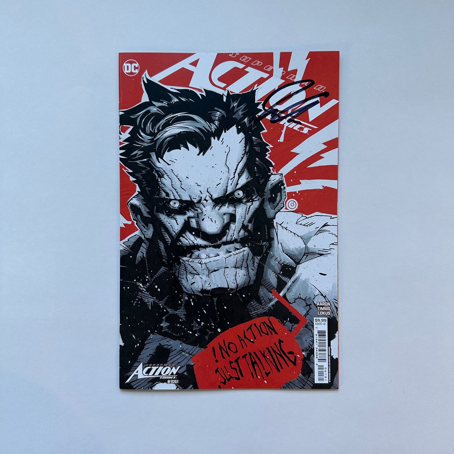 ACTION COMICS #1061 CVR B CHRIS BACHALO CARD STOCK VAR- SIGNED BY JASON AARON