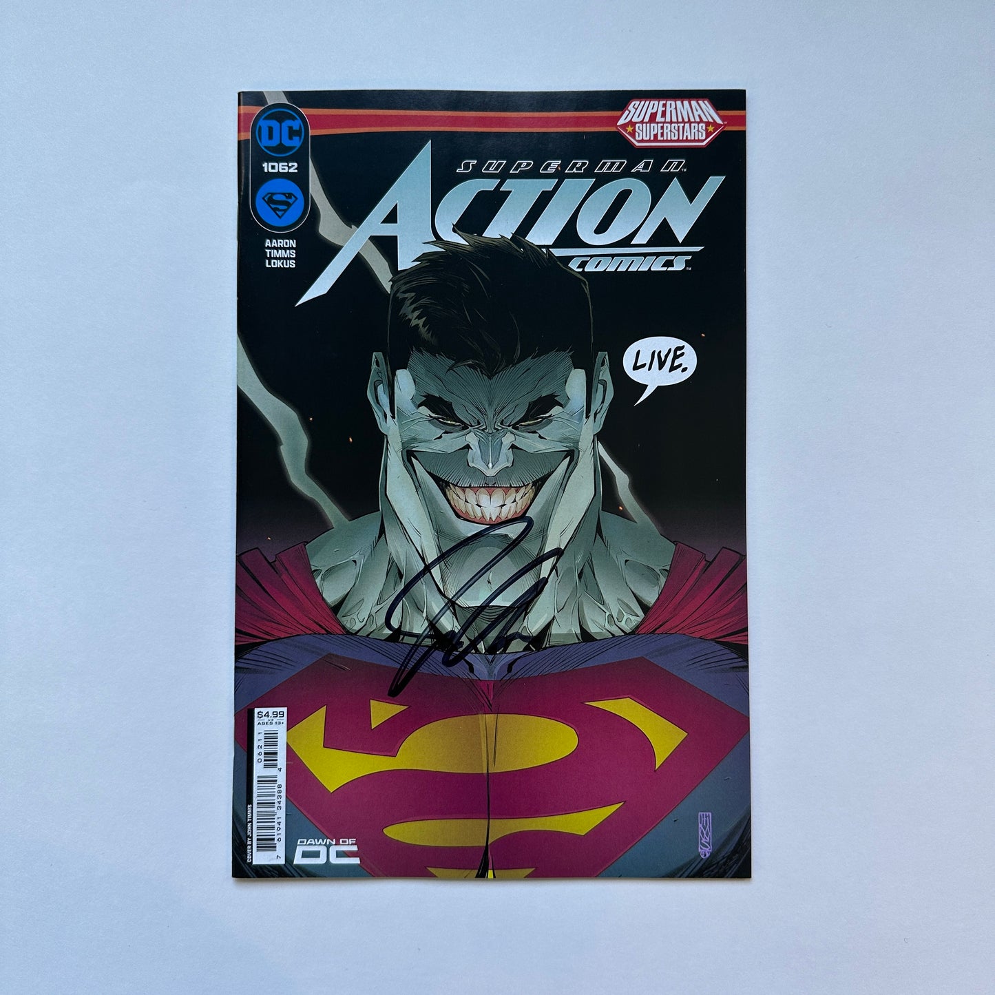 ACTION COMICS #1062 CVR A JOHN TIMMS- SIGNED BY JASON AARON