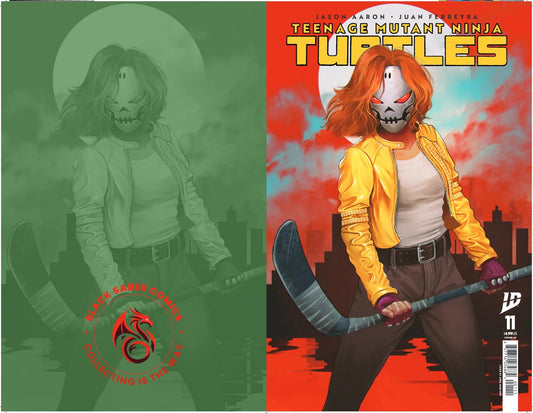 Teenage Mutant Ninja Turtles #11  Black Saber Exclusive Variant [SIGNED BY JASON AARON]