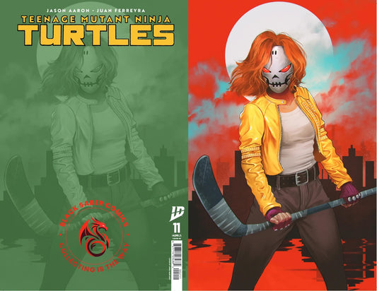 Teenage Mutant Ninja Turtles #11  Black Saber Exclusive Virgin Variant [SIGNED BY JASON AARON]